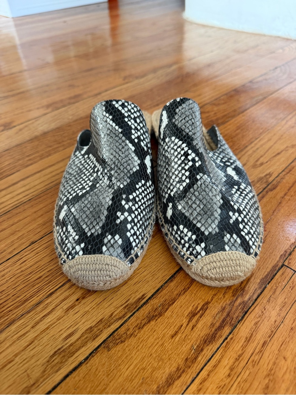 Tory Burch Snake Print Espadrille Slip-Ons